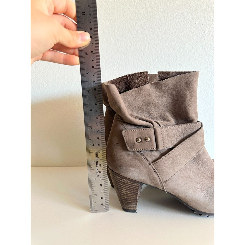 Paul Green Women’s Naomi Suede Ankle Boots Buckle Taupe Tan City School Size 5.5 - Picture 6 of 11